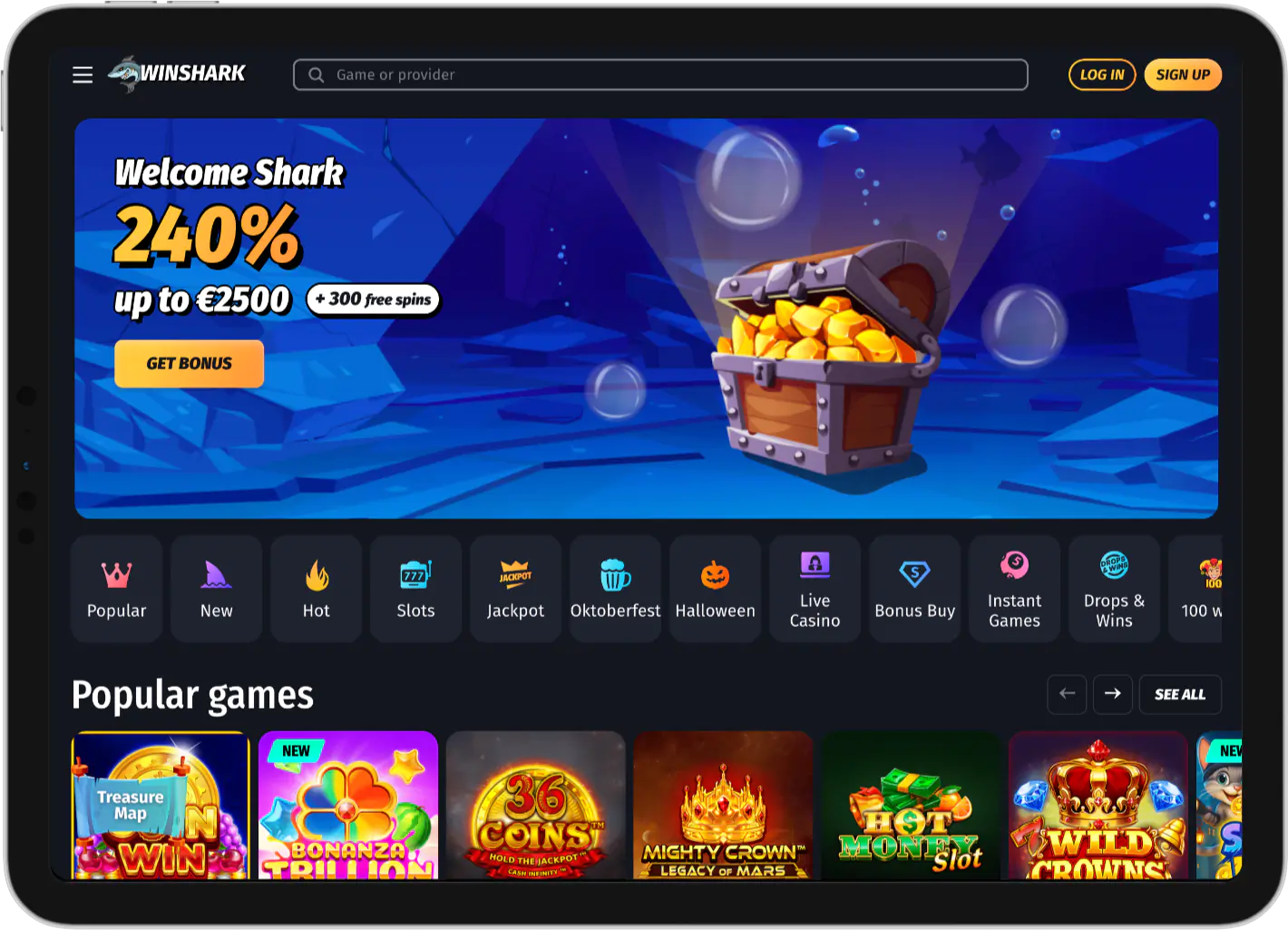 WinShark Casino App on Android or iOS in Australia